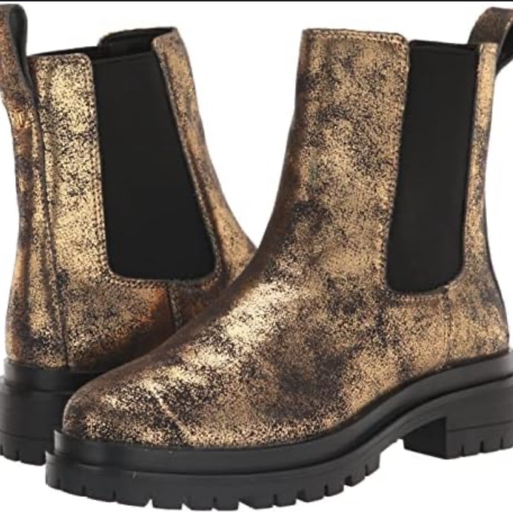 Ralph Lauren Chelsea metallic bootie